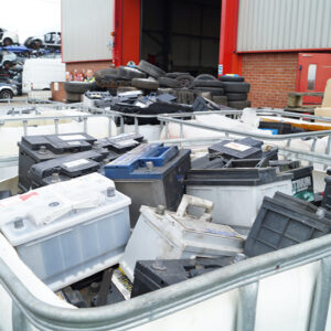 Drained Lead Battery Scrap